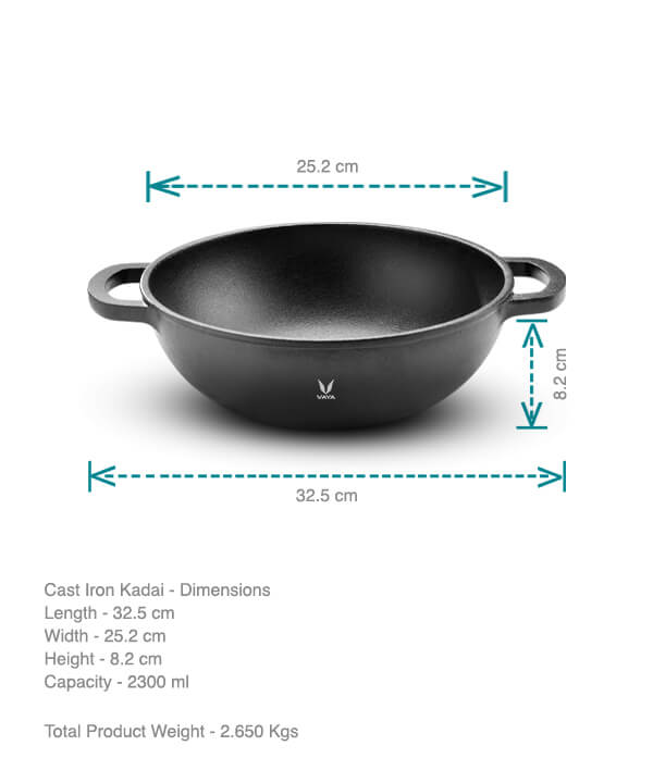 Vaya ferrous kadai 24cm - Cast Iron