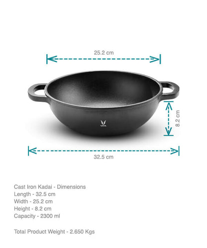 Vaya ferrous kadai 24cm - Cast Iron