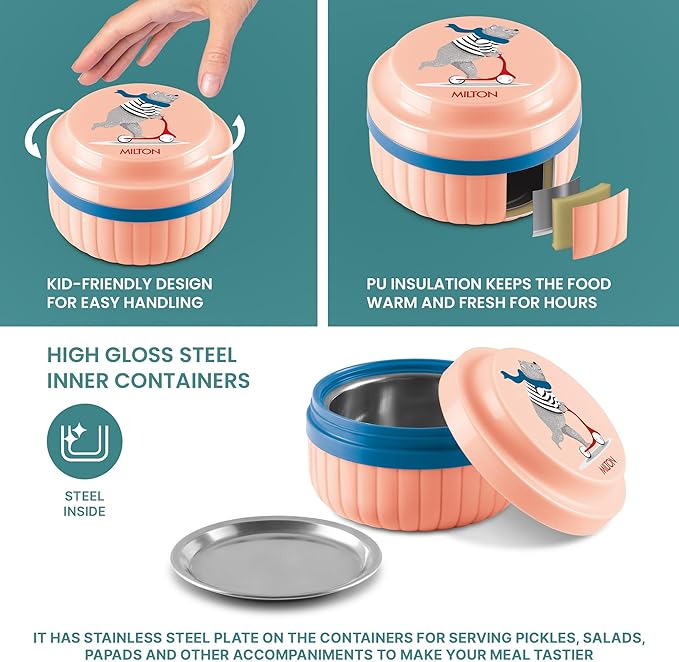 Milton Bestie Tiffin Big with Inner Plate - capacity 315ml