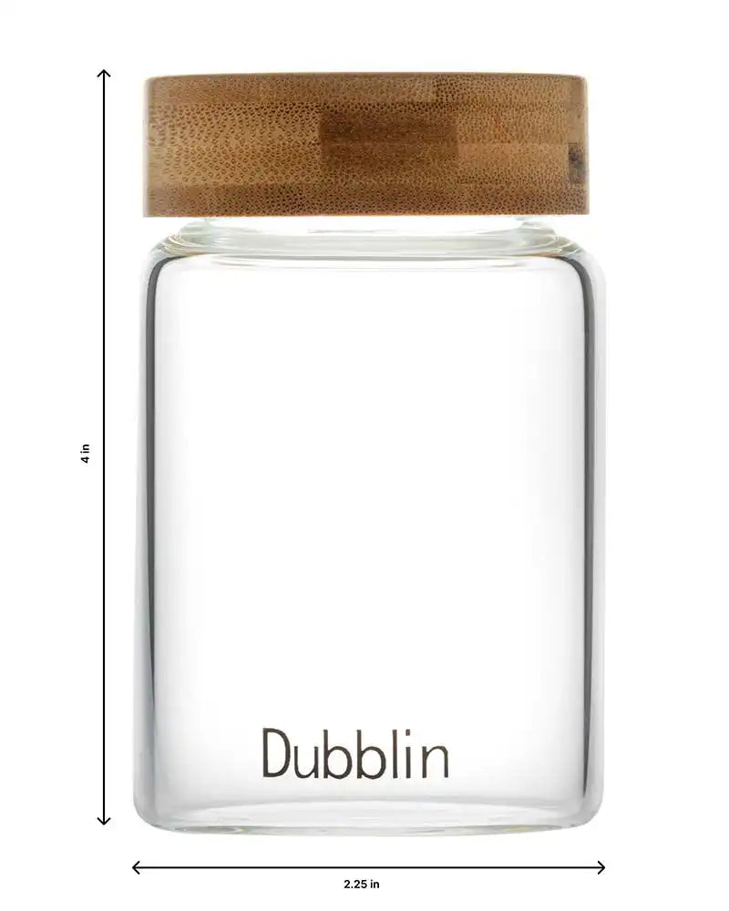 Dubblin Borosilicate Glass Storage Container With Wooden Lid