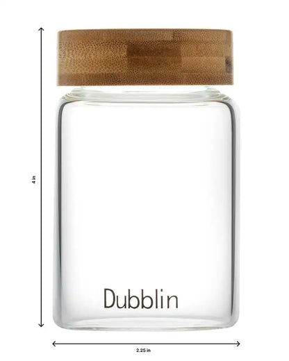 Dubblin Borosilicate Glass Storage Container With Wooden Lid