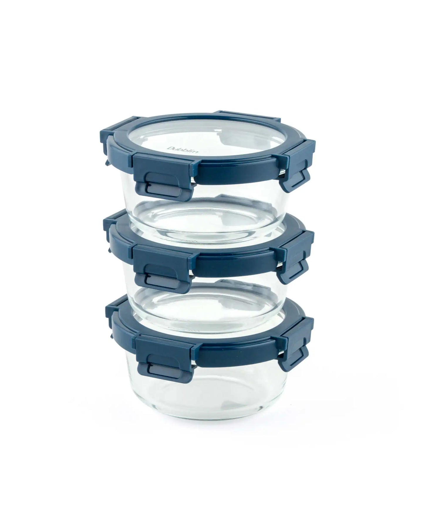 Dubblin Borosilicated Glass Lunch Box Set Of 3 With Vertical Bag