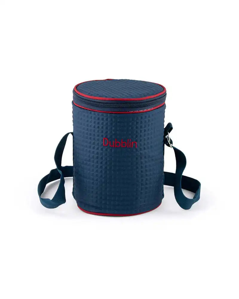 Dubblin Borosilicated Glass Lunch Box Set Of 3 With Vertical Bag