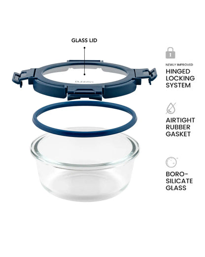 Dubblin Glass Lunch Set - 4 Containers With Glass Lid and Bag
