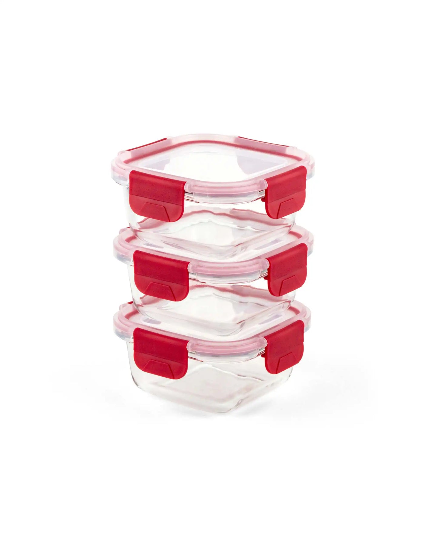 Dubblin Borosilicated Glass Lunch Box Set Of 3 With Vertical Bag