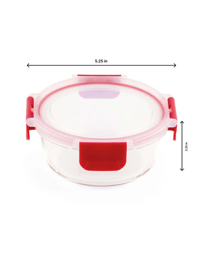 Dubblin Borosilicated Glass Lunch Box Set Of 3 With Vertical Bag