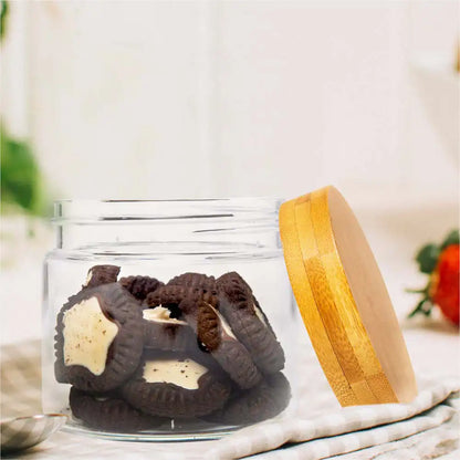 Dubblin Borosilicate Glass Storage Container With Wooden Lid