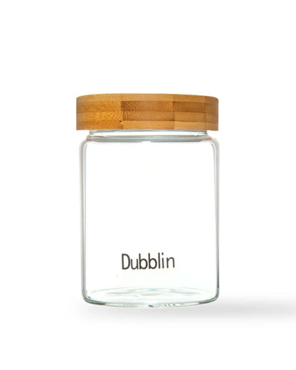 Dubblin Borosilicate Glass Storage Container With Wooden Lid