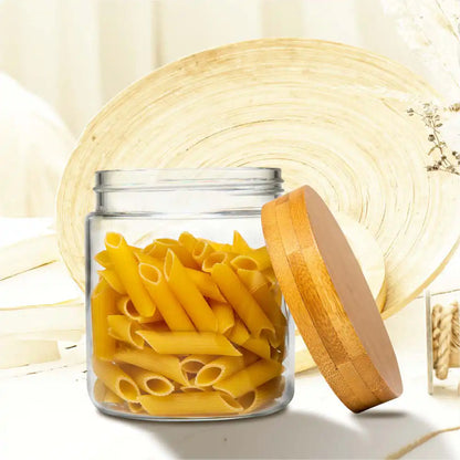 Dubblin Borosilicate Glass Storage Container With Wooden Lid