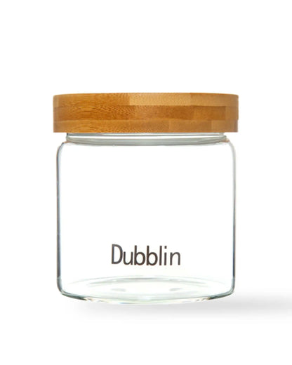Dubblin Borosilicate Glass Storage Container With Wooden Lid