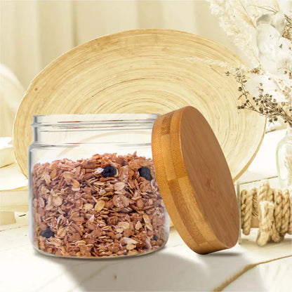 Dubblin Borosilicate Glass Storage Container With Wooden Lid