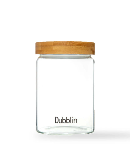Dubblin Borosilicate Glass Storage Container With Wooden Lid