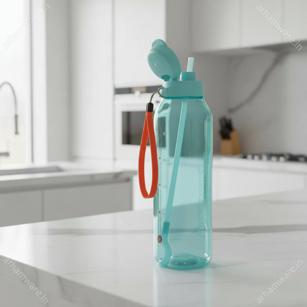 Tupperware Aquavibe 1.2 ltr Flip Cap with Straw Bottles