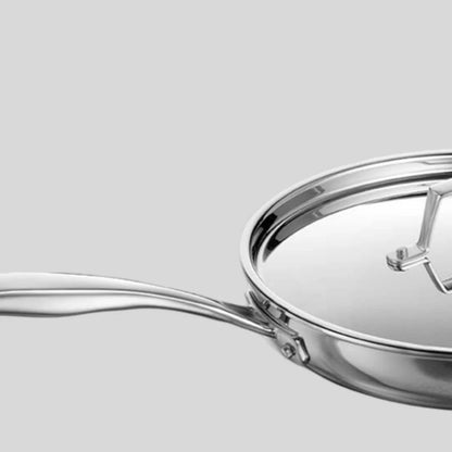 Tramontina Aeion Fry Pan with SS Lid (20, 24, 26cm) Tri-Ply Clad Stainless Steel