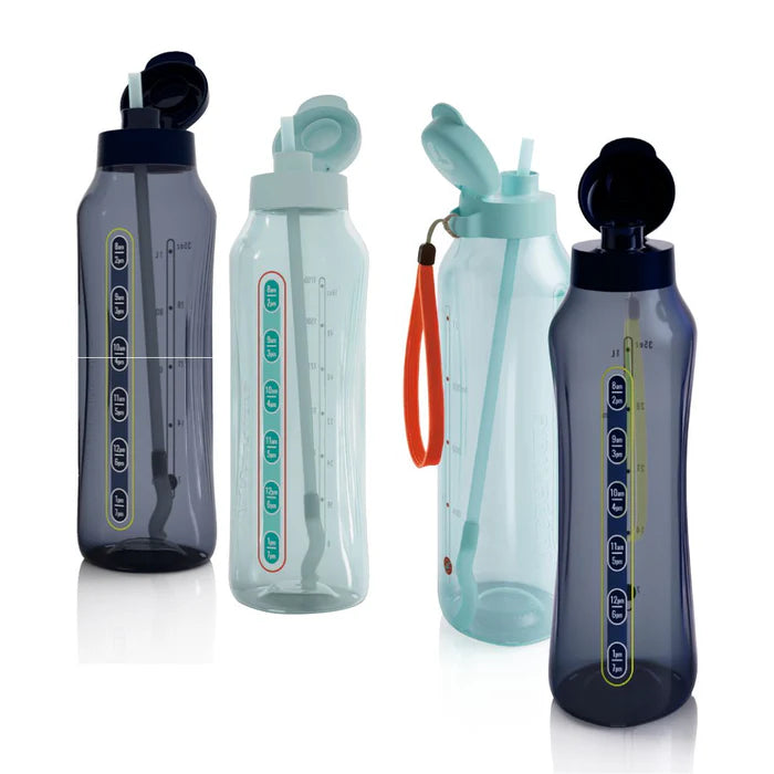 Tupperware Aquavibe 1.2 ltr Flip Cap with Straw Bottles