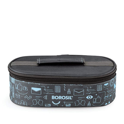 Borosil Carry Fresh Double Wall Stainless Steel Lunch Set WIth Horizontal Bag