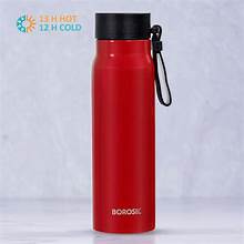 Borosil Hydra Bliss Red 500ml Thermal Vacuum Insulated Bottle