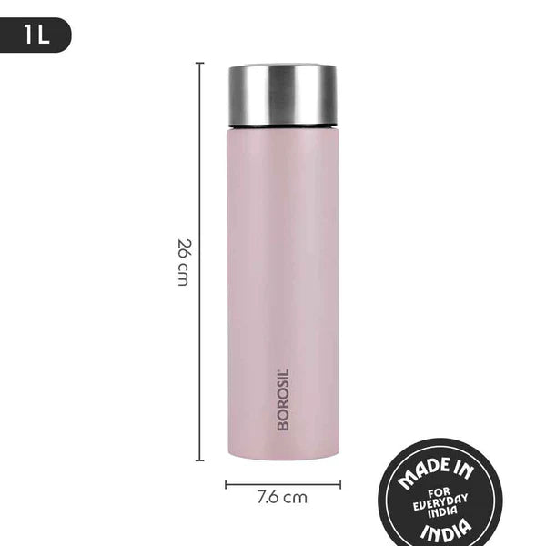 Borosil Hydra Coolsip 1.0 ltr Stainless Steel Bottle