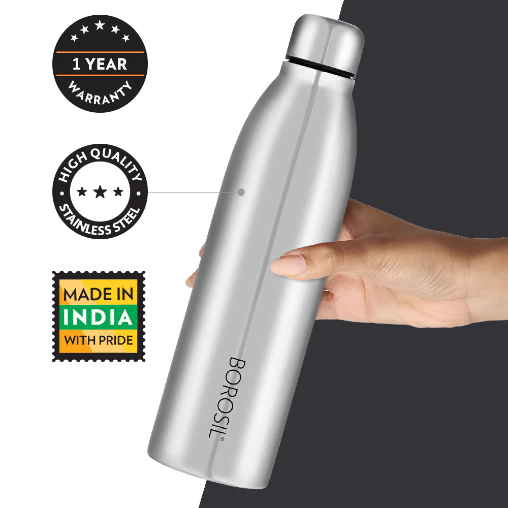 Borosil Hydra Juno Stainless Steel Single wall 950ml