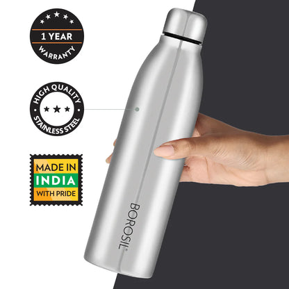 Borosil Hydra Juno Stainless Steel Single wall 950ml