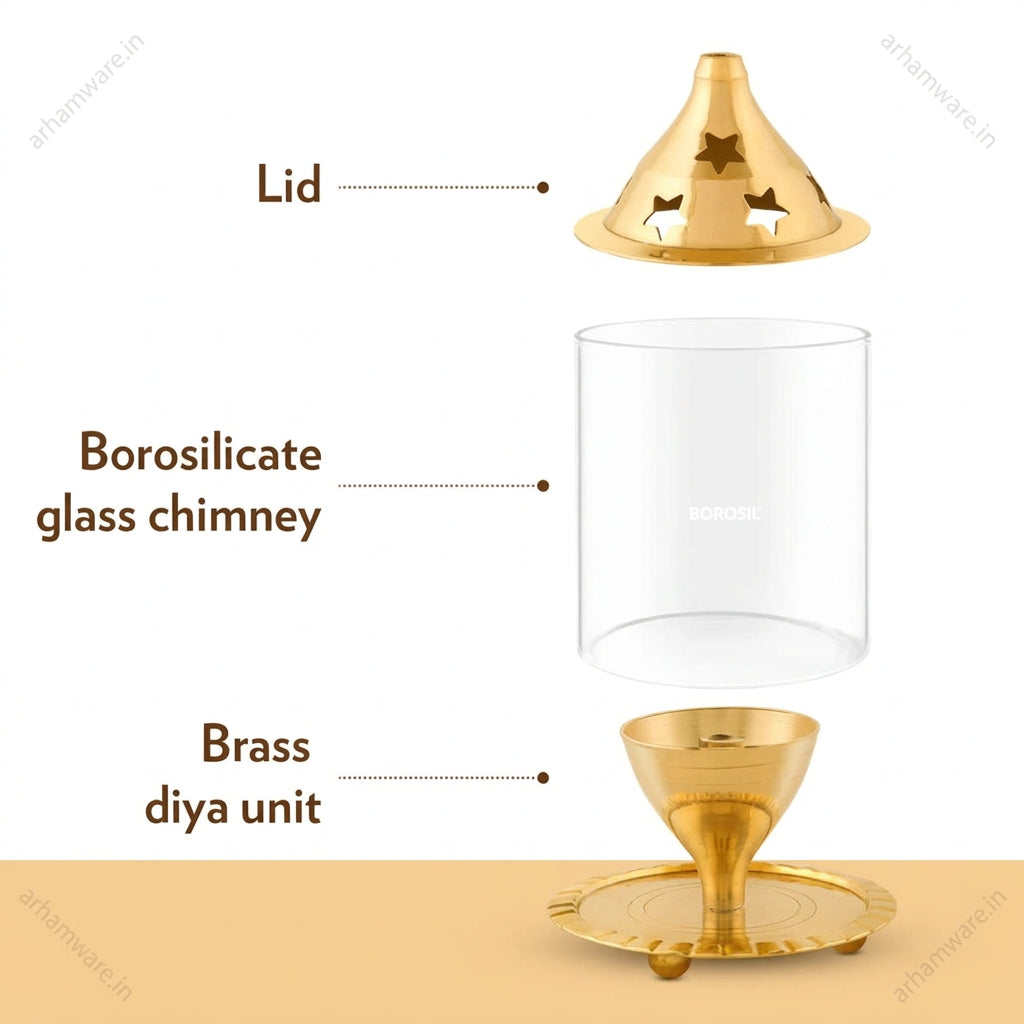 Borosil Akhand Brass Diya