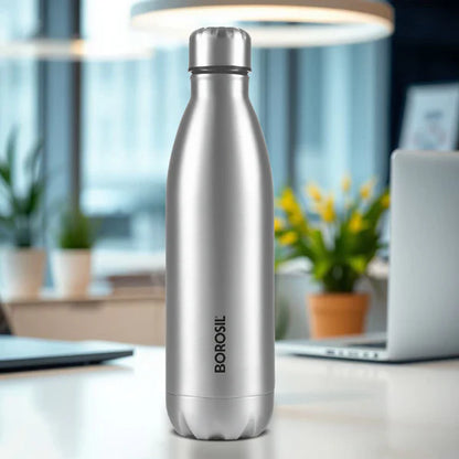 Borosil Bolt Single Wall Stainless Steel Bottle 1.0 ltr