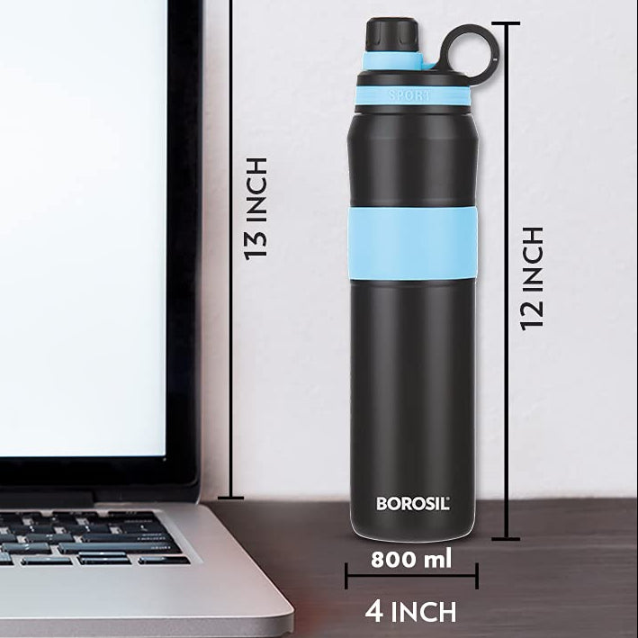 Borosil Burst Arctic 800 Thermal Vacuum Insulated Bottle