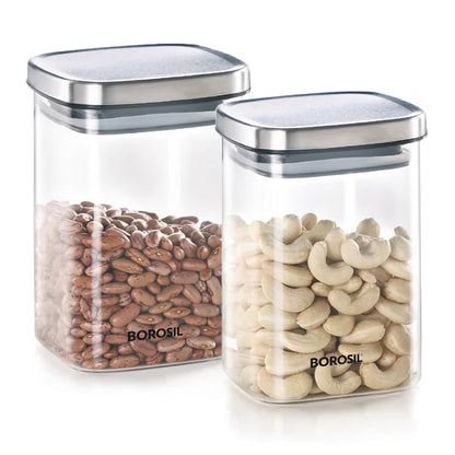 Borosil Classic Square Jar - Borosilicate Glass