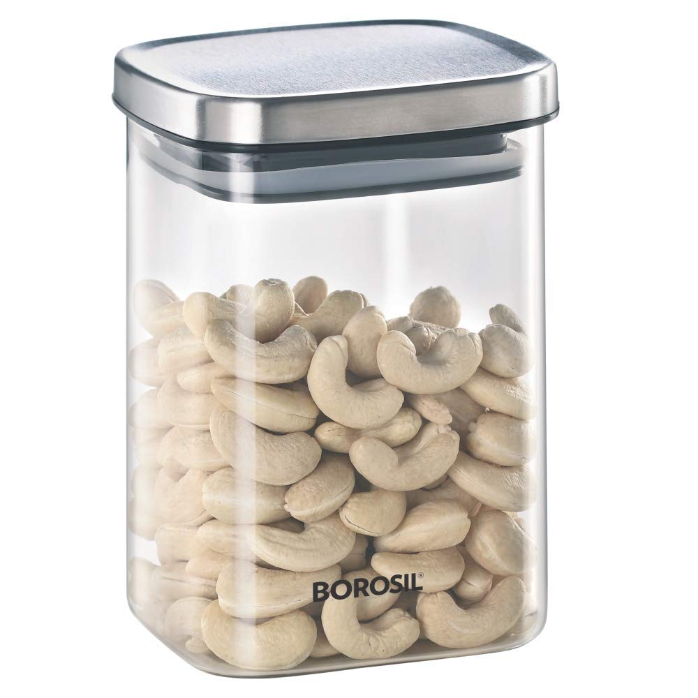Borosil Classic Square Jar - Borosilicate Glass
