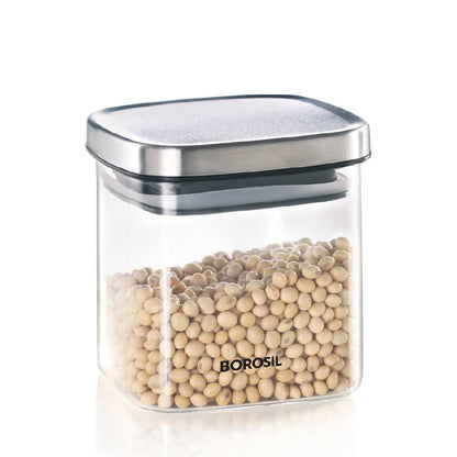 Borosil Classic Square Jar - Borosilicate Glass