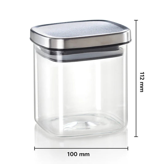 Borosil Classic Square Jar - Borosilicate Glass