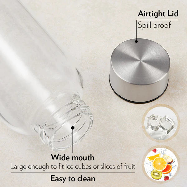 Borosil 550ml Borosilicate Glass Bottle