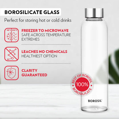 Borosil 550ml Borosilicate Glass Bottle
