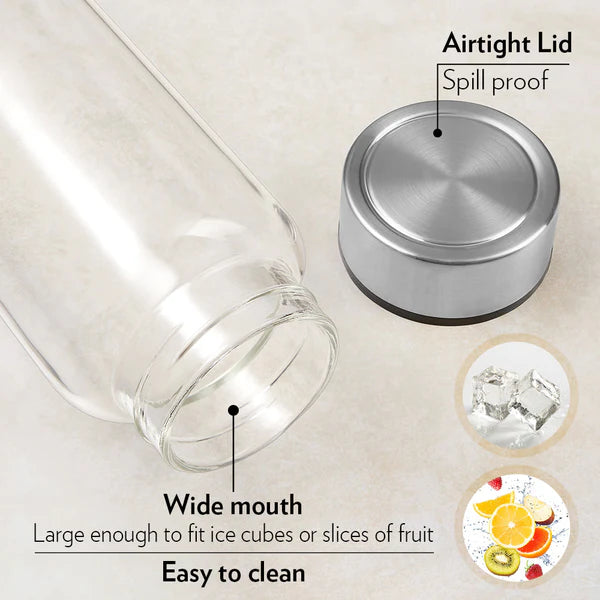Borosil 1000ml (1 ltr) Borosilicate Glass Bottle