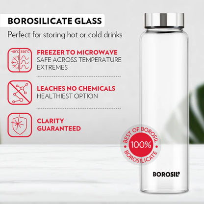 Borosil 1000ml (1 ltr) Borosilicate Glass Bottle