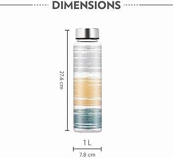 Borosil 1000ml (1 ltr) Borosilicate Glass Bottle
