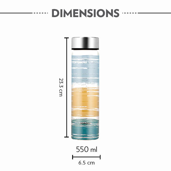 Borosil 550ml Borosilicate Glass Bottle