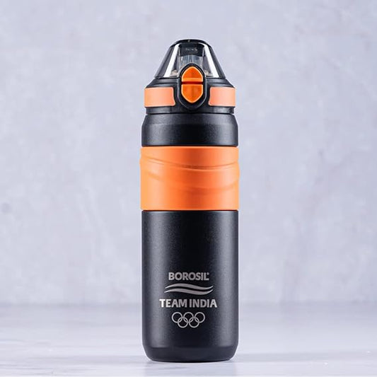 Borosil Hydra Adventure 560 Thermal Vacuum Insulated Bottle with Straw