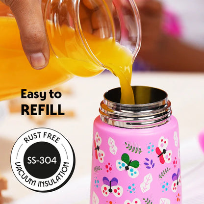 Borosil Hydra Thermal Vacuum Insulated Kids Straw Bottle 330ml