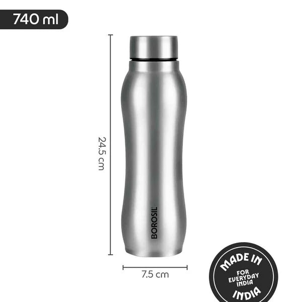Borosil Hydra Chilmate 740ml Stainless Steel Bottle