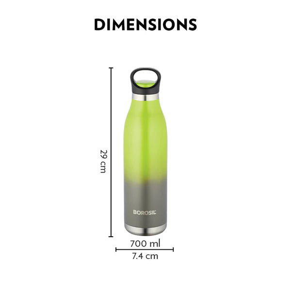 Borosil Hydra Color Crush Thermal Vacuum Insulated Bottle 700ml