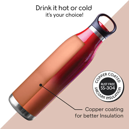 Borosil Hydra Color Crush Thermal Vacuum Insulated Bottle 700ml