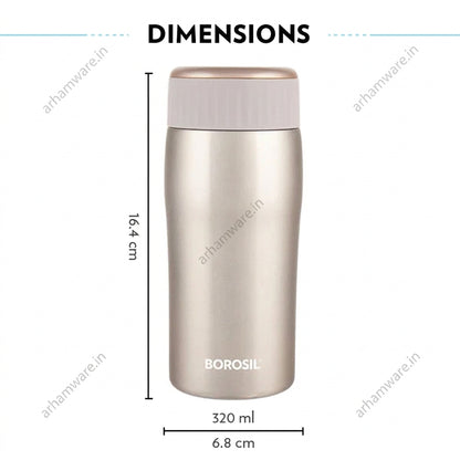 Borosil Hydra Cosmic 320 Thermal Vacuum Insulated Bottle