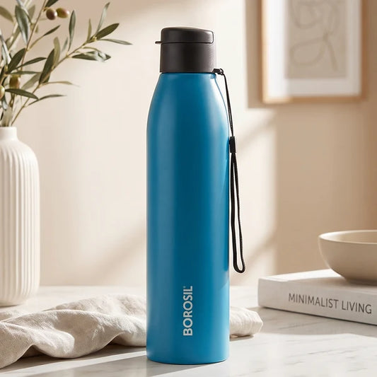Borosil Hydra Glint 970ml Single Wall Stainless Steel Bottle