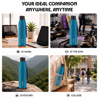 Borosil Hydra Glint 970ml Single Wall Stainless Steel Bottle