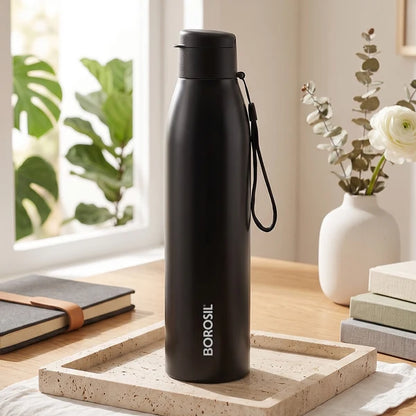 Borosil Hydra Glint 970ml Single Wall Stainless Steel Bottle