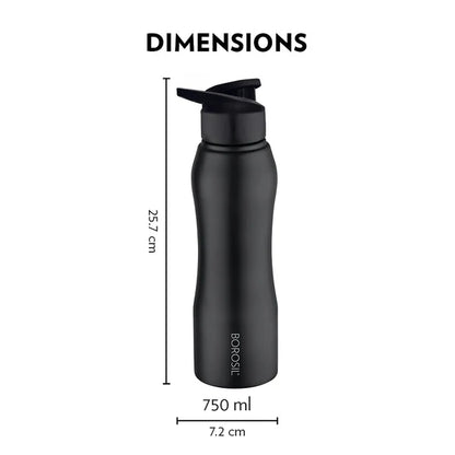 Borosil Hydra Grip-N-Sip Stainless Steel Bottle 750ml