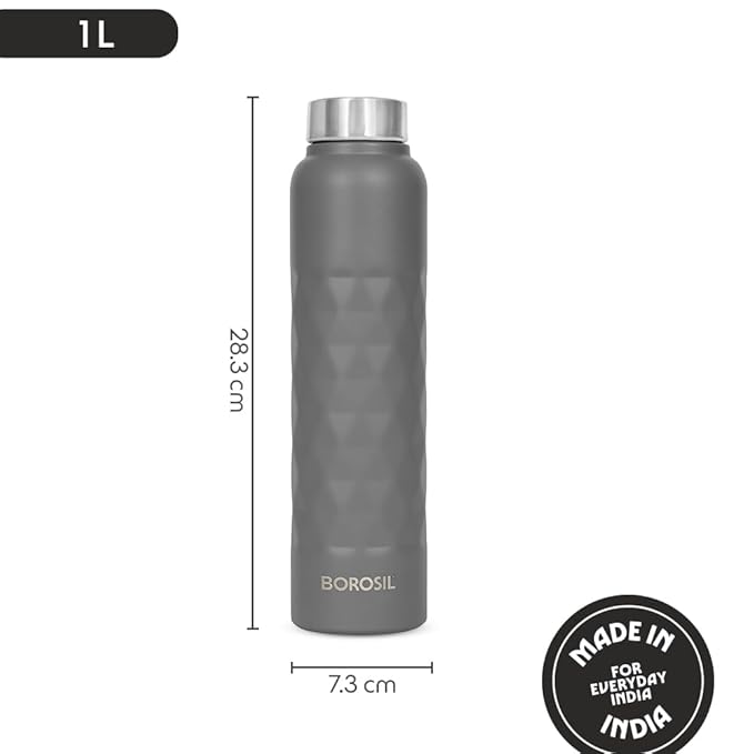 Borosil Hydra Prism 1000ml Stainless Steel Bottle