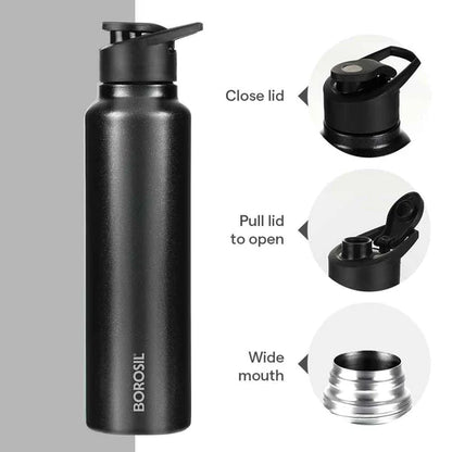 Borosil Hydra SipFresh Galaxy 1000ml Stainless Steel Bottle
