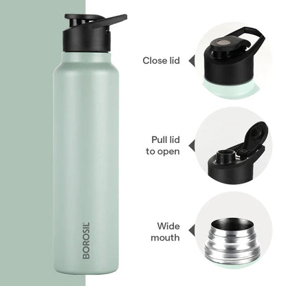 Borosil Hydra SipFresh Galaxy 1000ml Stainless Steel Bottle
